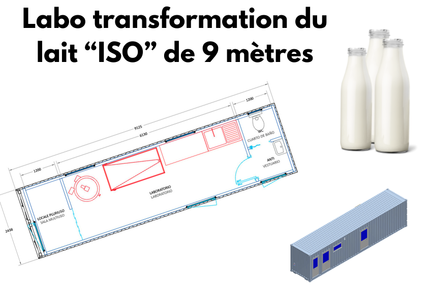 Labo transformation du lait de 9 mètres